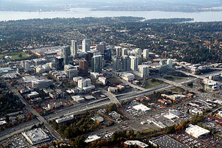 Bellevue, WA Moving Company Aerial view of Belleview Washington