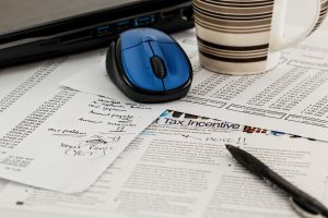 office documents spread out on a desk