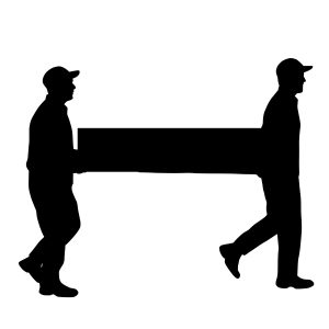 Workers carrying a box Renton WA local movers