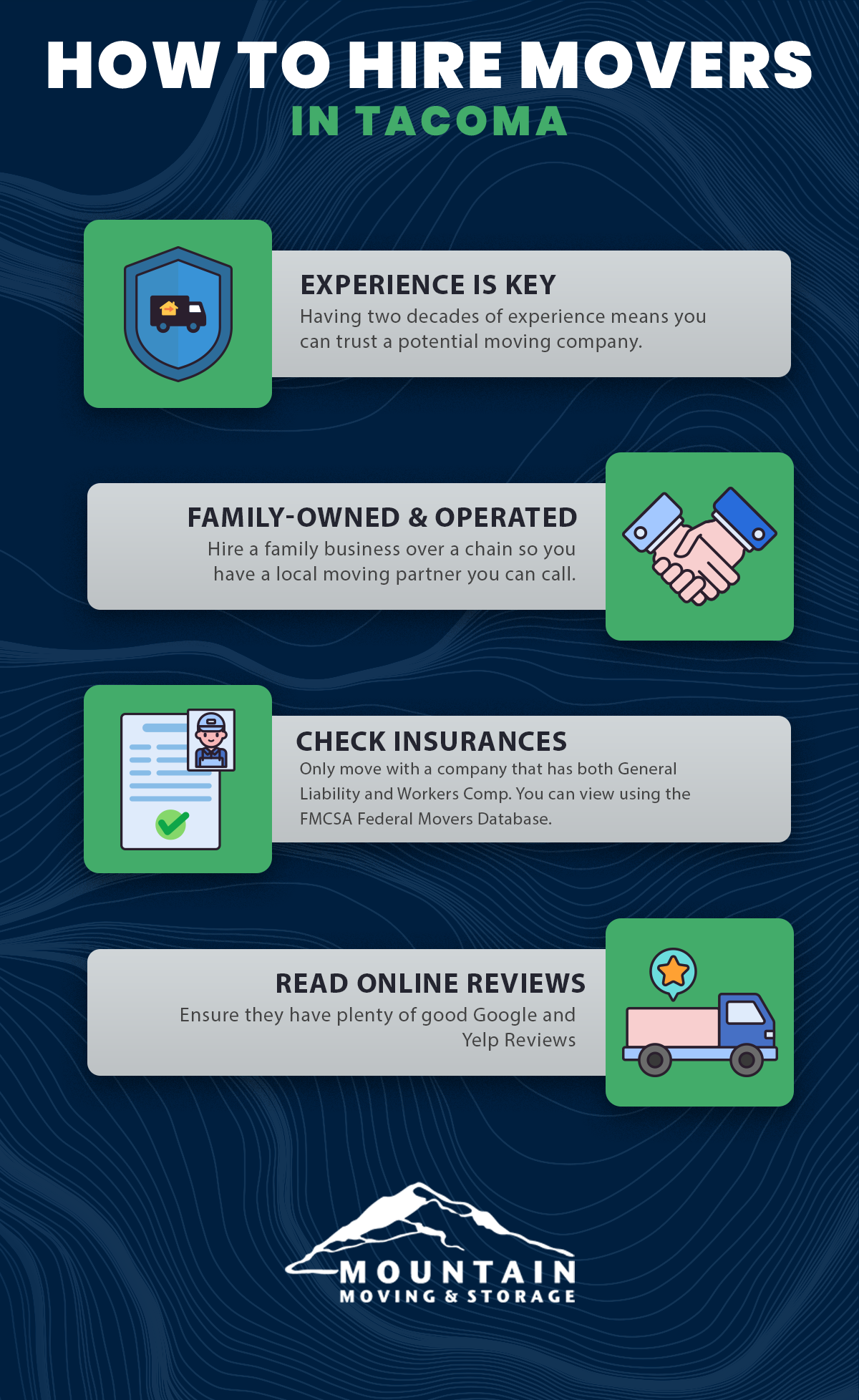 Infographic of How to Hire Movers in Tacoma