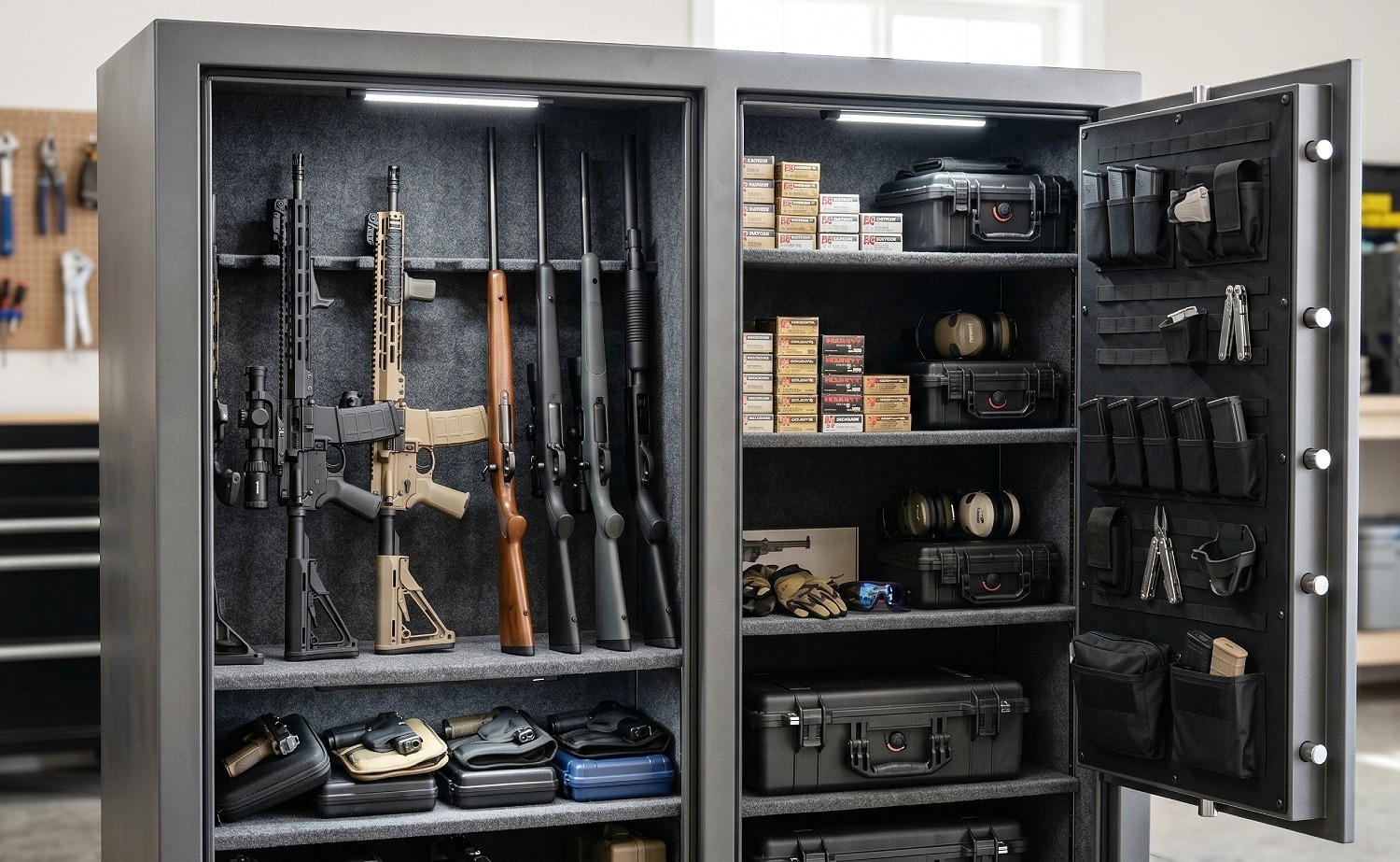Two-door gun safe